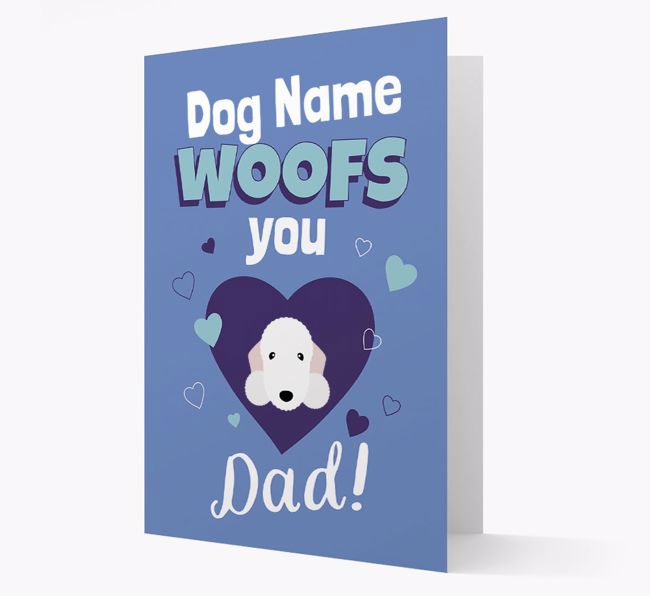 'I Woof You Dad' - Personalized {breedFullName} Card